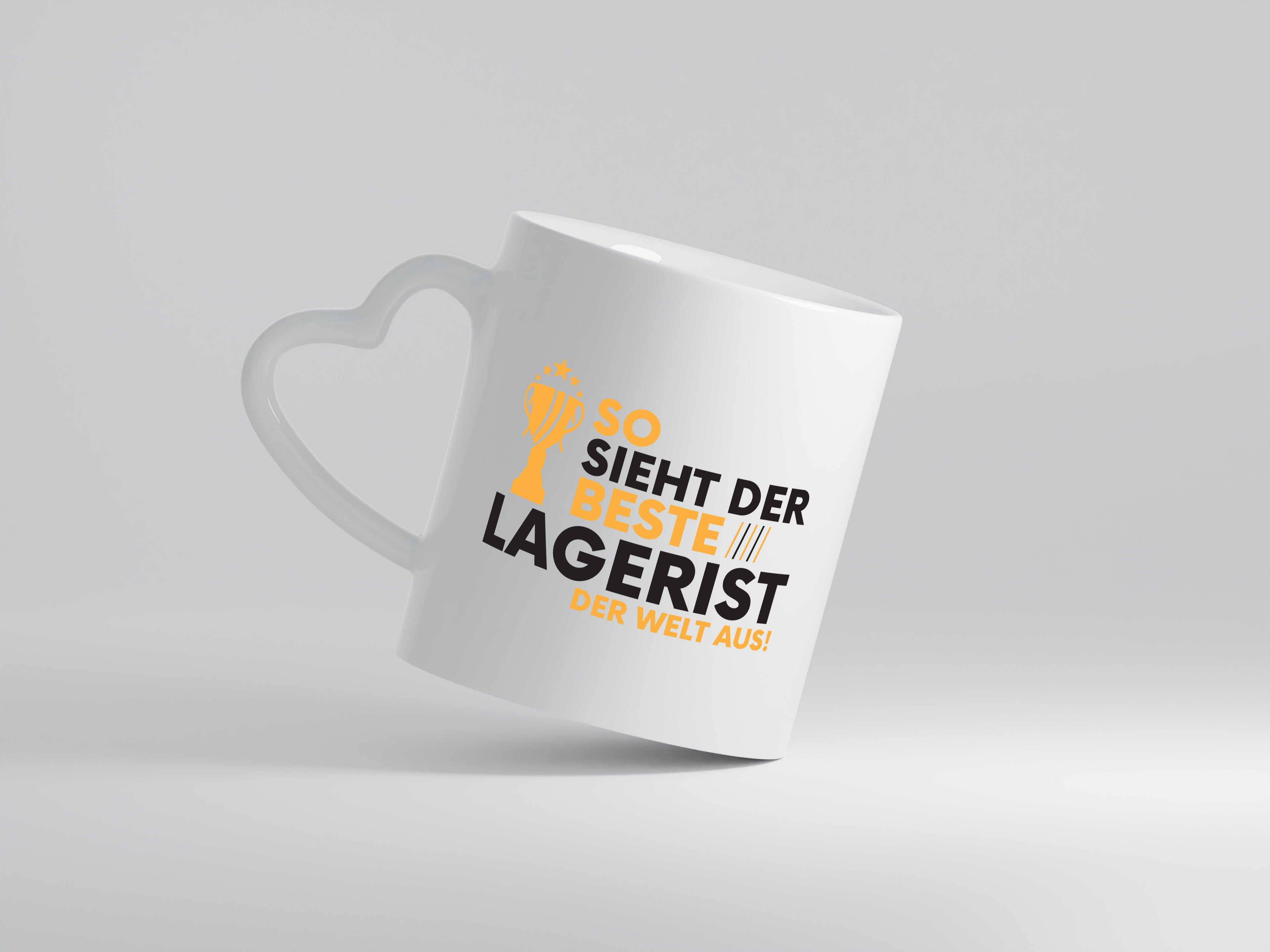 Der Weltbeste Lagerist | Lageristen | Lager Arbeiter - Herzhenkel Tasse - Kaffeetasse / Geschenk / Familie