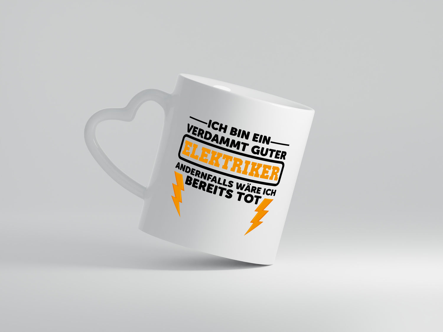 Verdammt guter Elektriker | Beruf Tasse | Arbeitswelt - Herzhenkel Tasse - Kaffeetasse / Geschenk / Familie