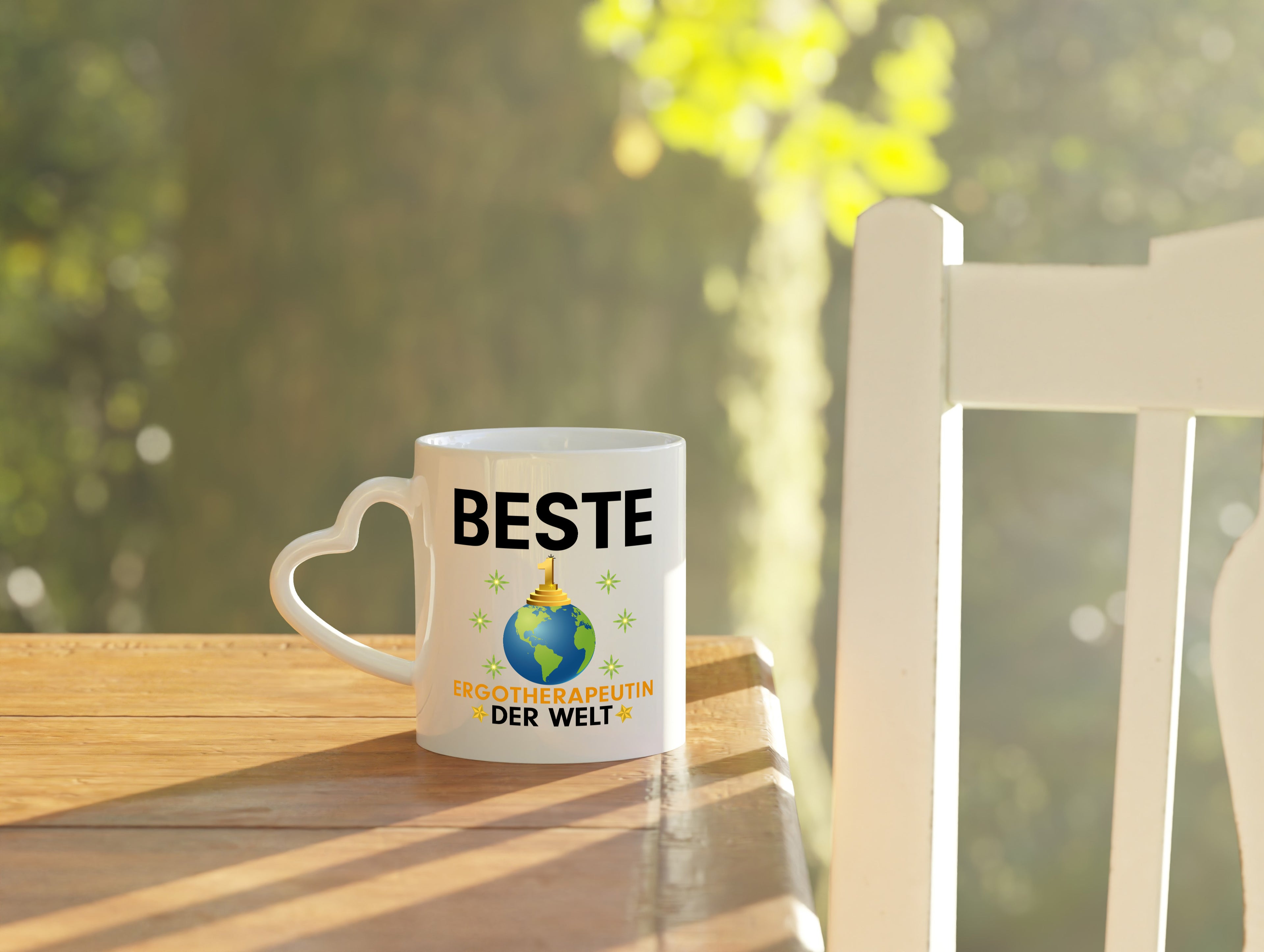 Welt Beste Ergotherapeutin | Ergotherapie - Herzhenkel Tasse - Kaffeetasse / Geschenk / Familie