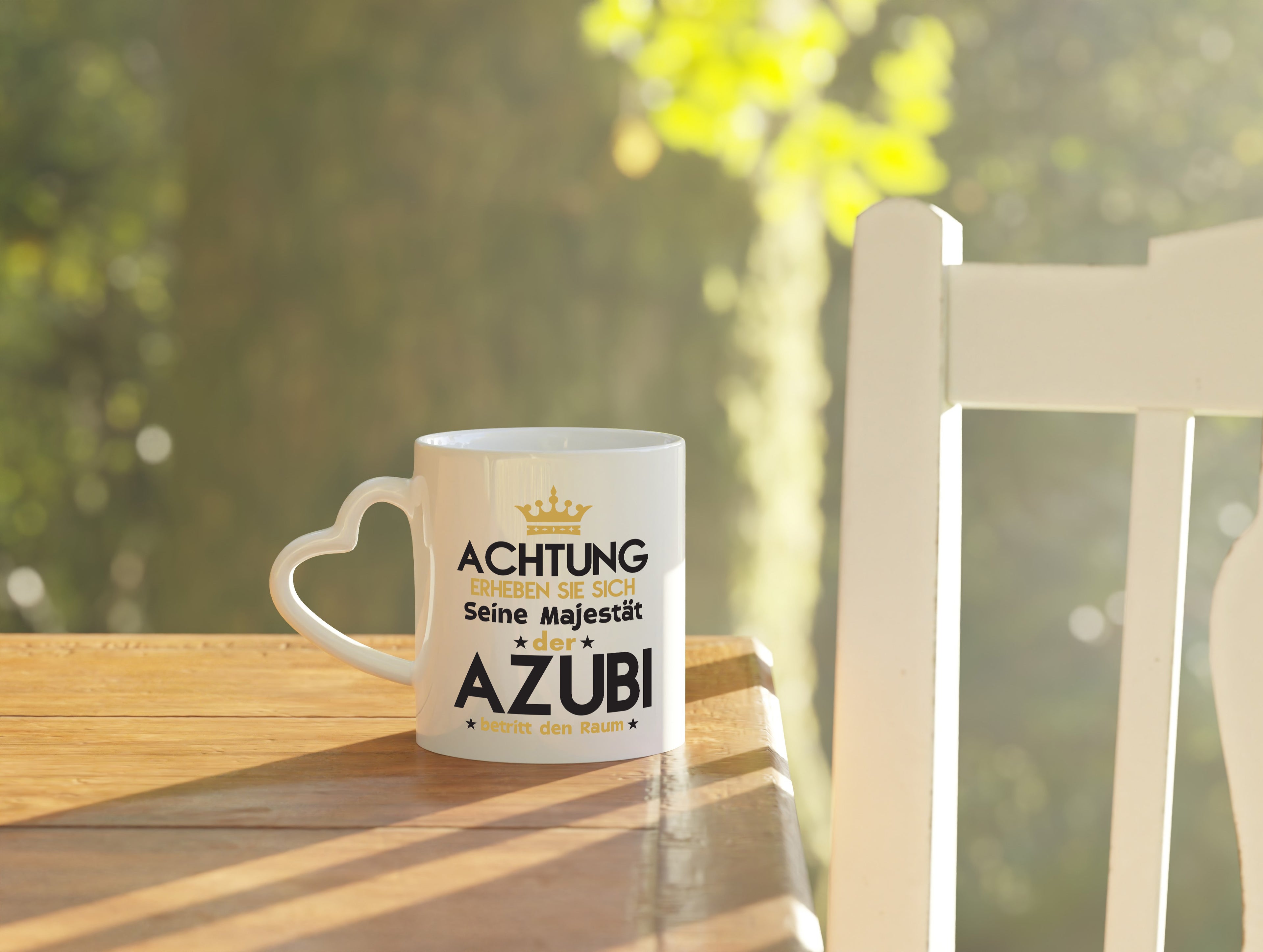 Seine Majestät Azubi | Ausbildung | Lehre | Lehrling - Herzhenkel Tasse - Kaffeetasse / Geschenk / Familie