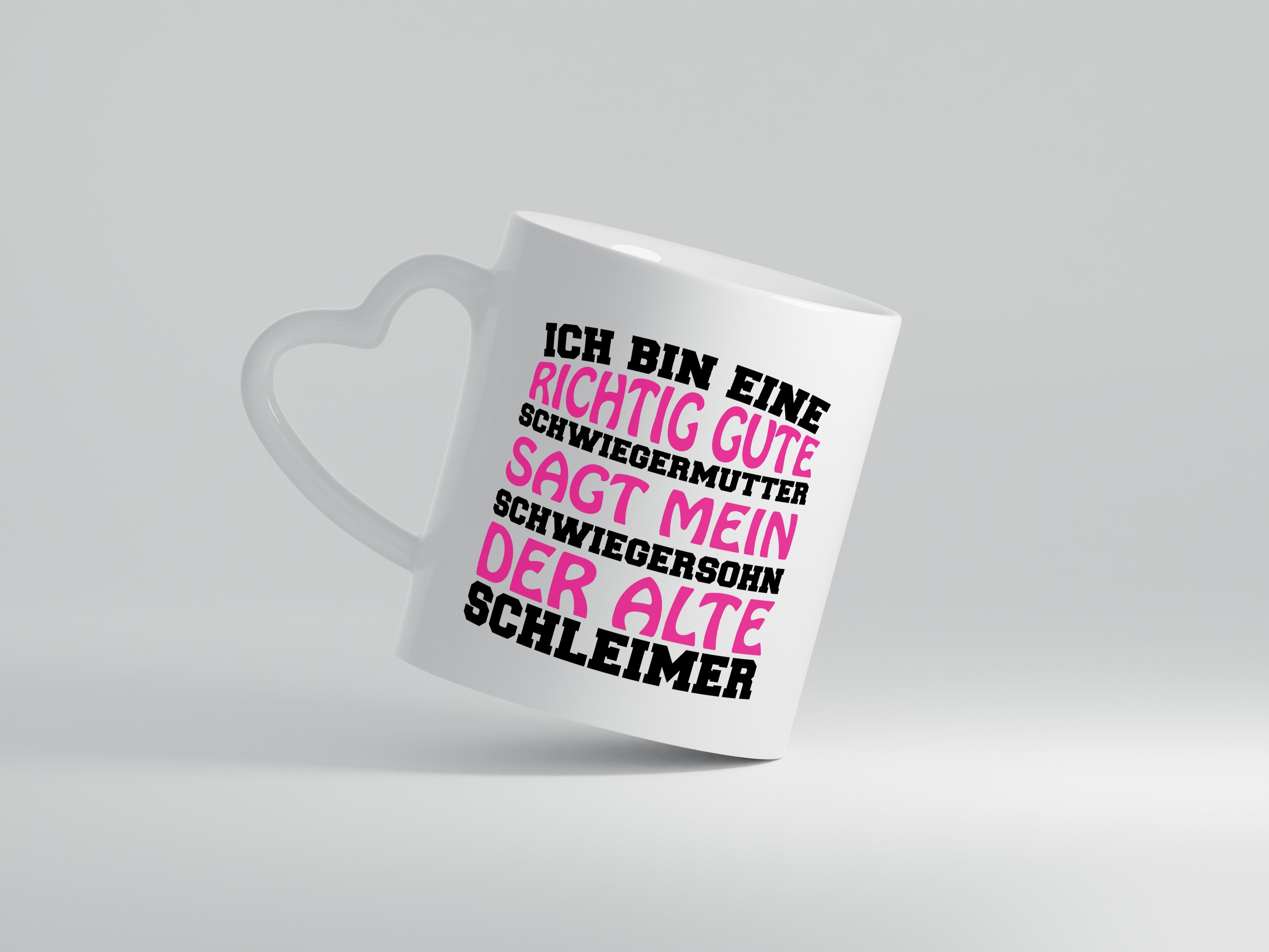 Gute Schwiegermutter - Herzhenkel Tasse - Kaffeetasse / Geschenk / Familie