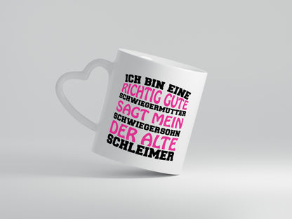 Gute Schwiegermutter - Herzhenkel Tasse - Kaffeetasse / Geschenk / Familie