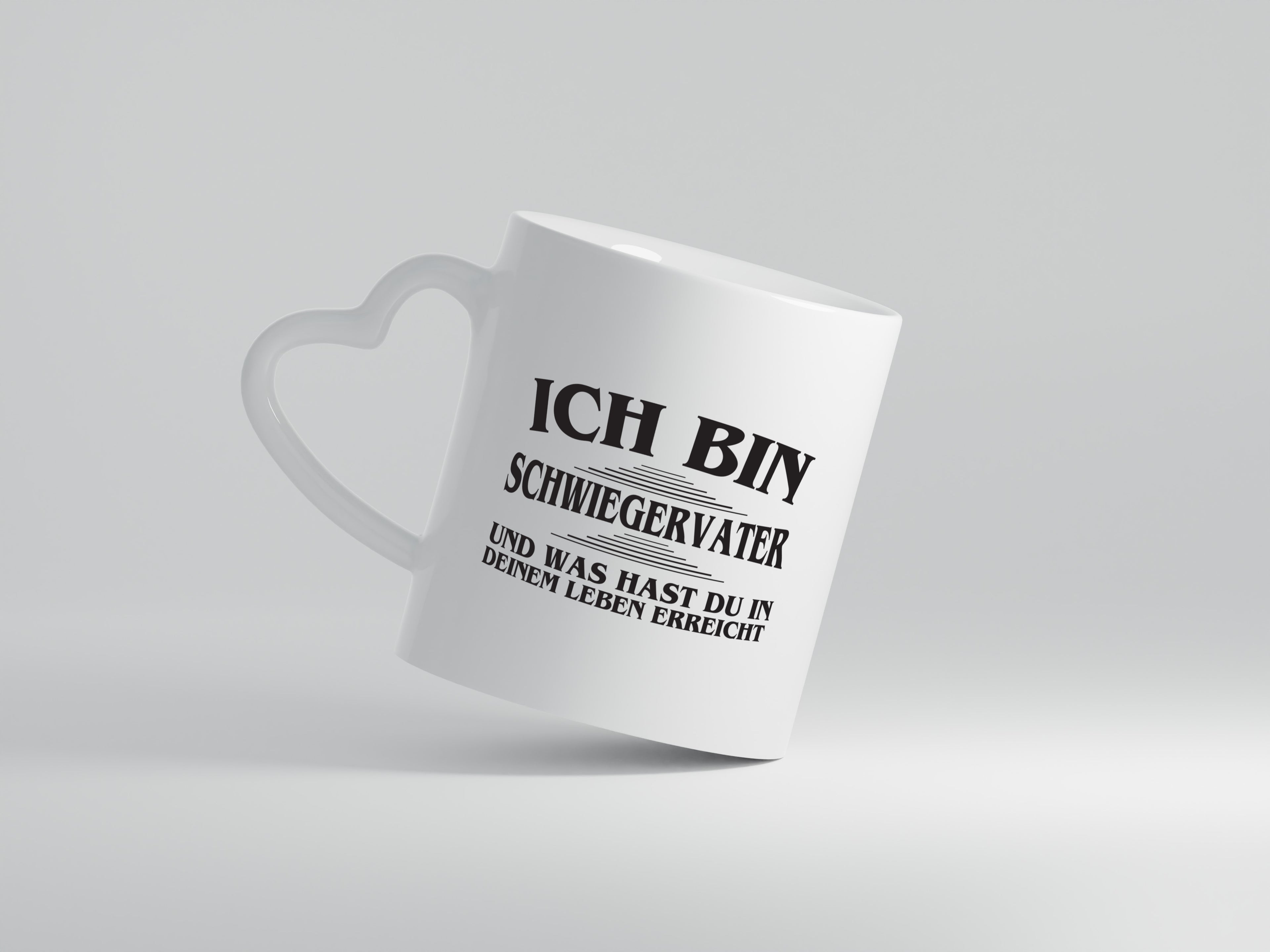 Ich bin Schwiegervater | Vater Tasse | lustiger Spruch - Herzhenkel Tasse - Kaffeetasse / Geschenk / Familie