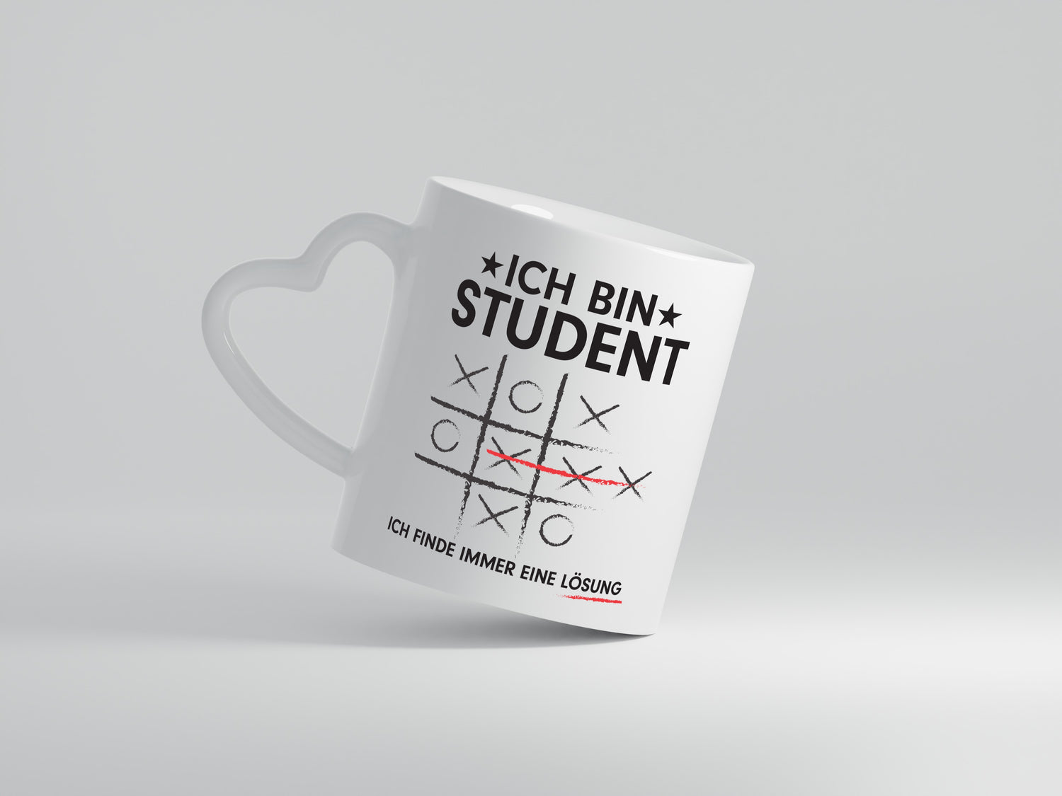 Löse Probleme: Student | Universität | Uni | Studium - Herzhenkel Tasse - Kaffeetasse / Geschenk / Familie