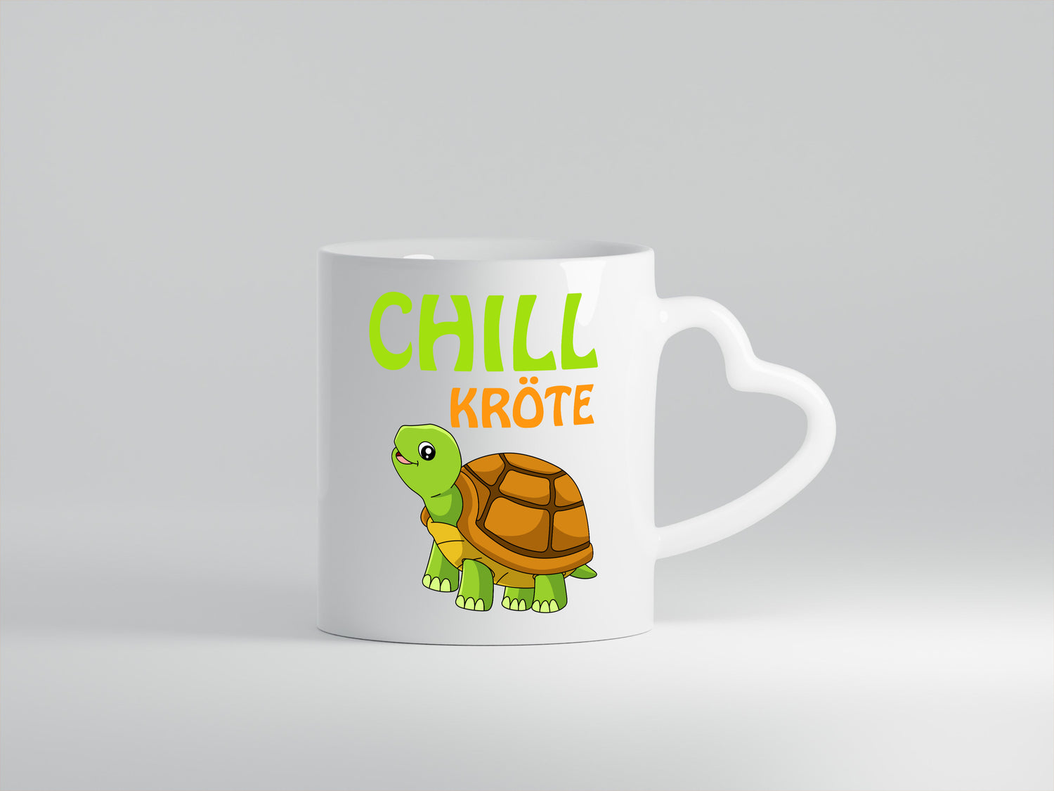 Chill Kröte | lustige Tasse | Spruch | Chillkröte - Herzhenkel Tasse - Kaffeetasse / Geschenk / Familie