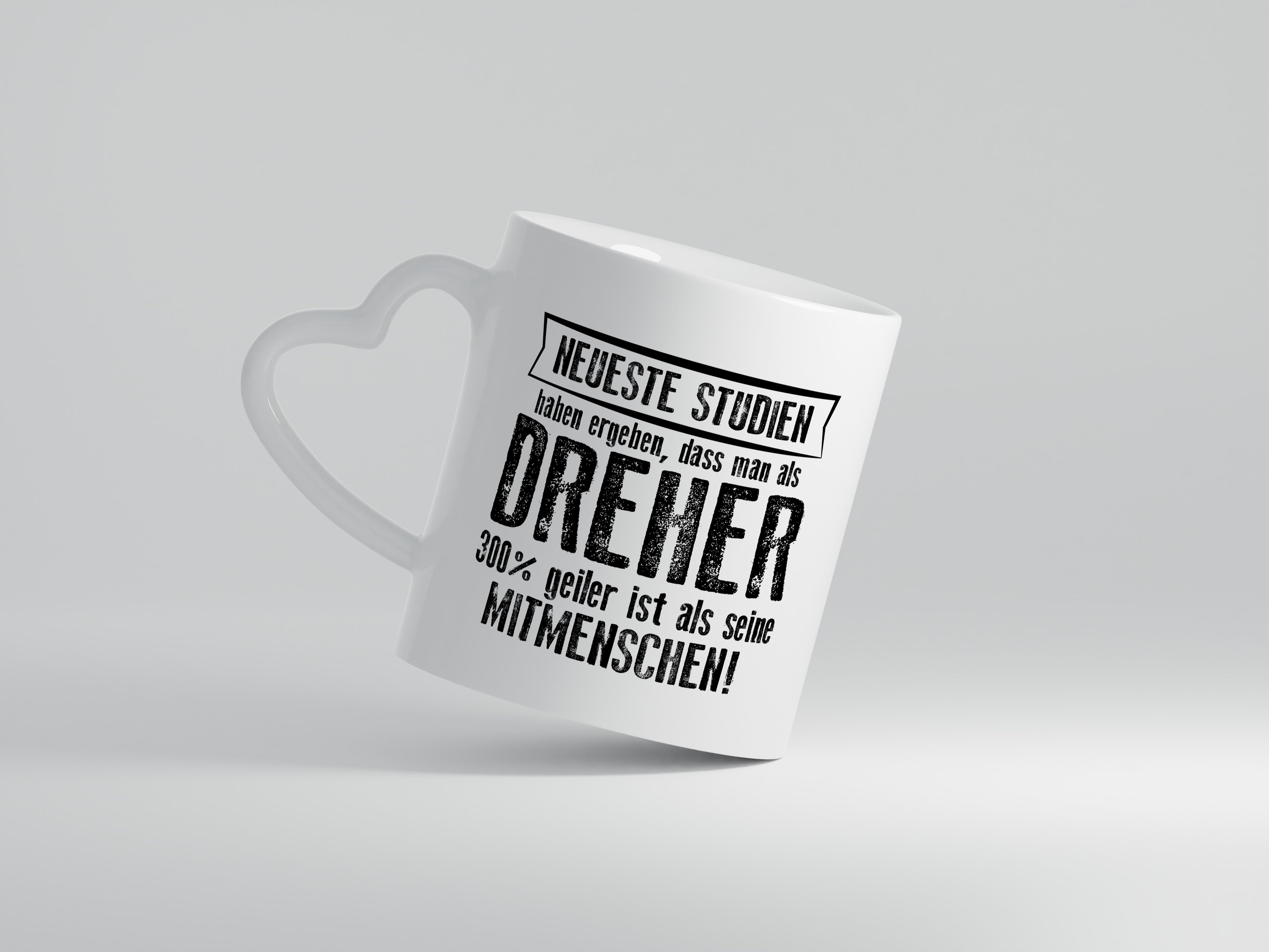 Neuste Studien: Dreher | Fräser | Dreher - Herzhenkel Tasse - Kaffeetasse / Geschenk / Familie