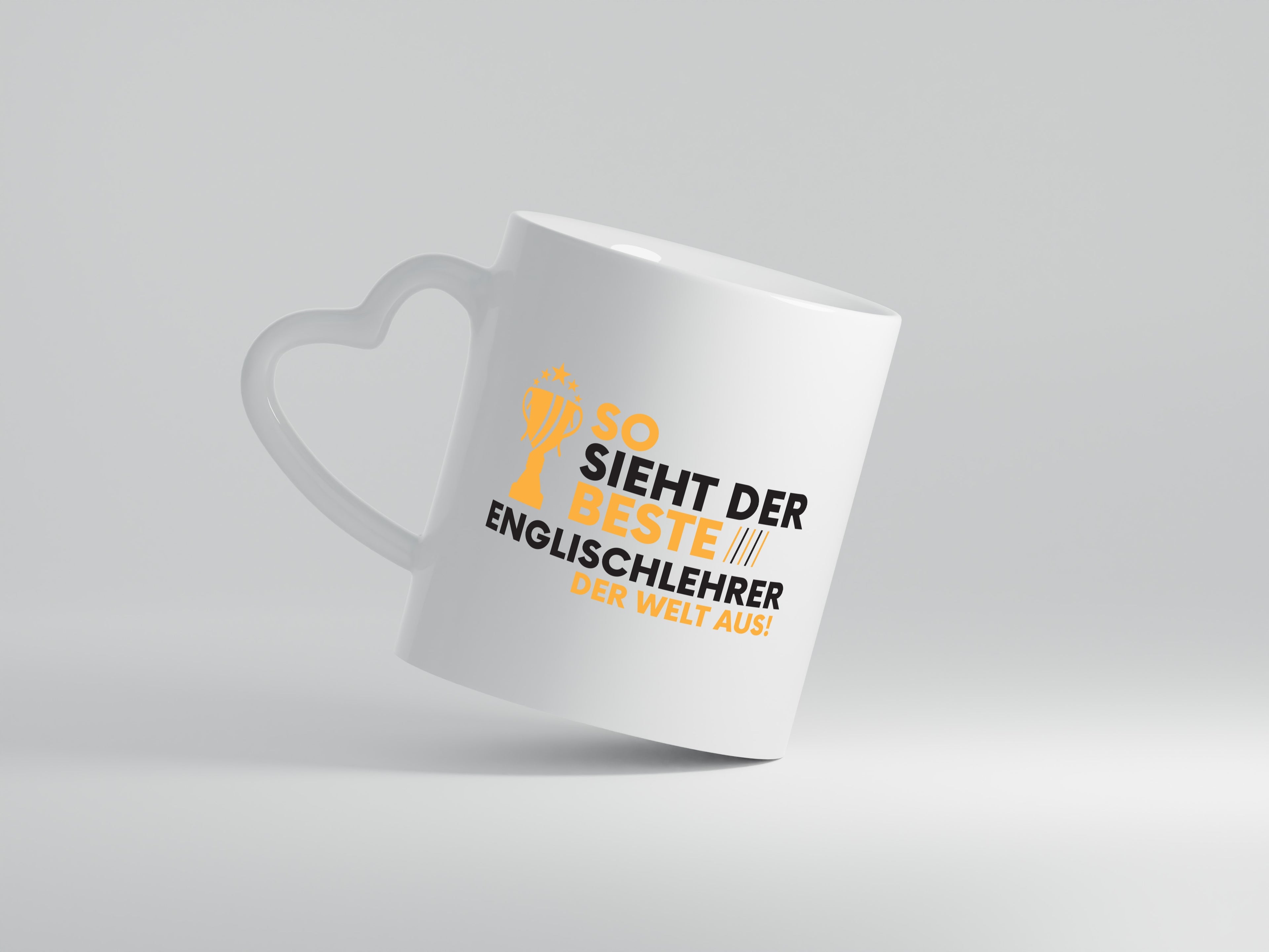 Der Weltbeste Englischlehrer | Schule | Englisch - Herzhenkel Tasse - Kaffeetasse / Geschenk / Familie