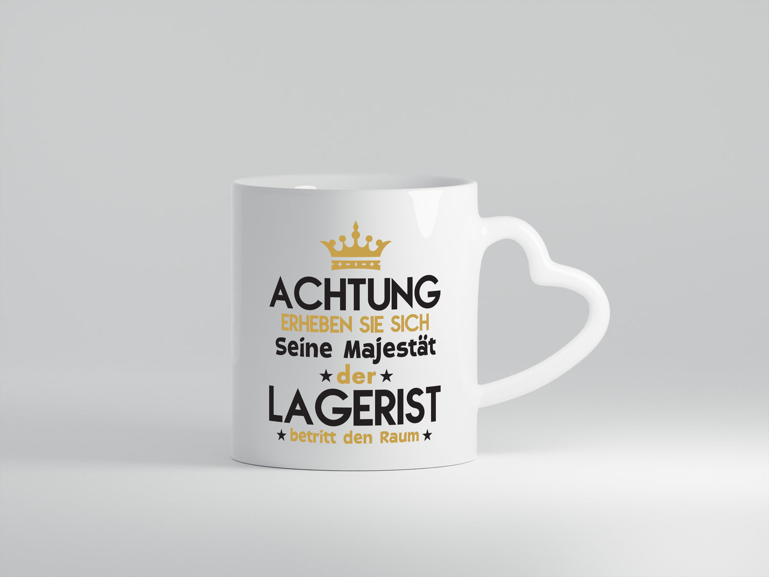 Seine Majestät Lagerist | Lageristen | Lager Arbeiter - Herzhenkel Tasse - Kaffeetasse / Geschenk / Familie