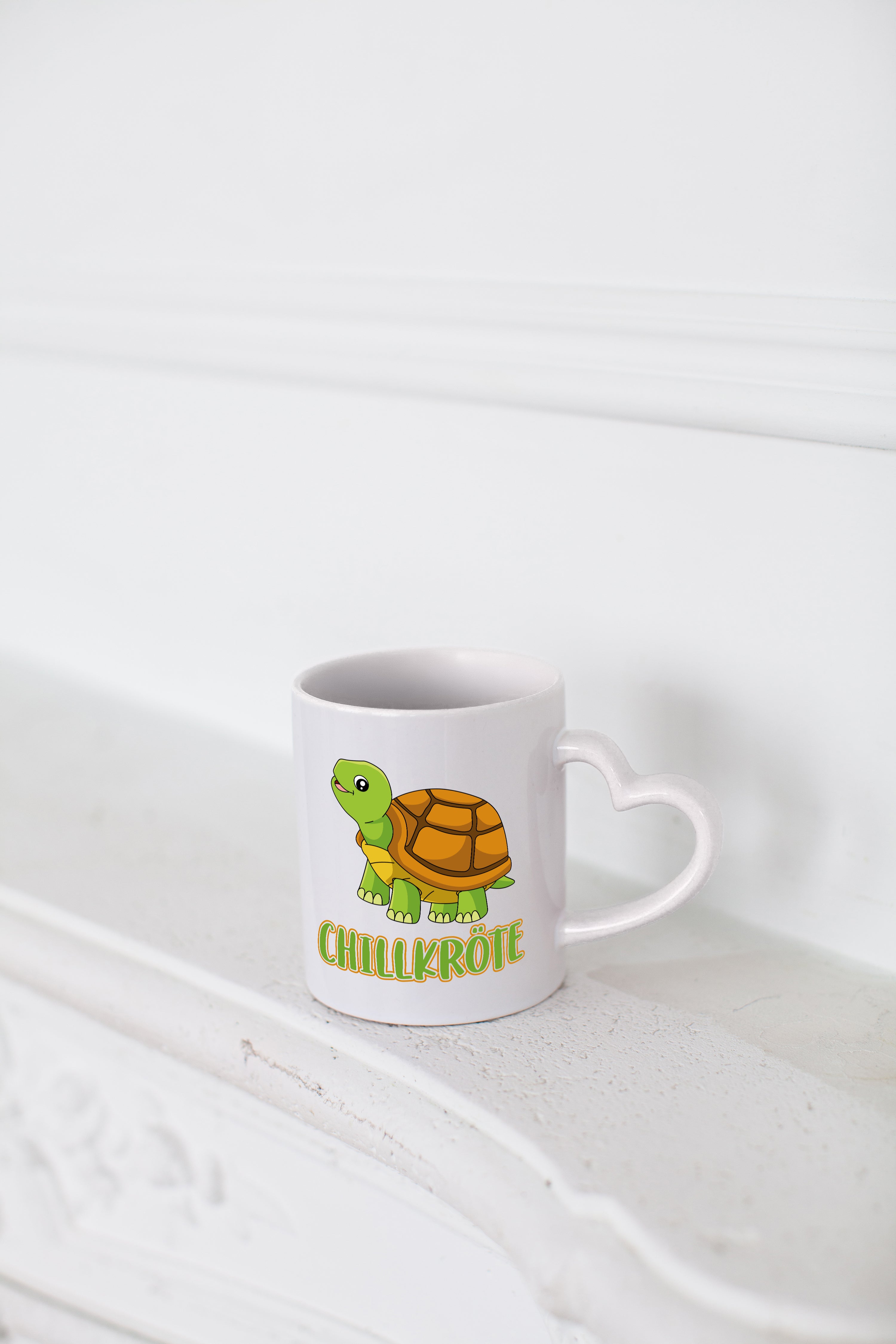 Chillkröte | Chiller Tasse | Schildkröte | Statement - Herzhenkel Tasse - Kaffeetasse / Geschenk / Familie