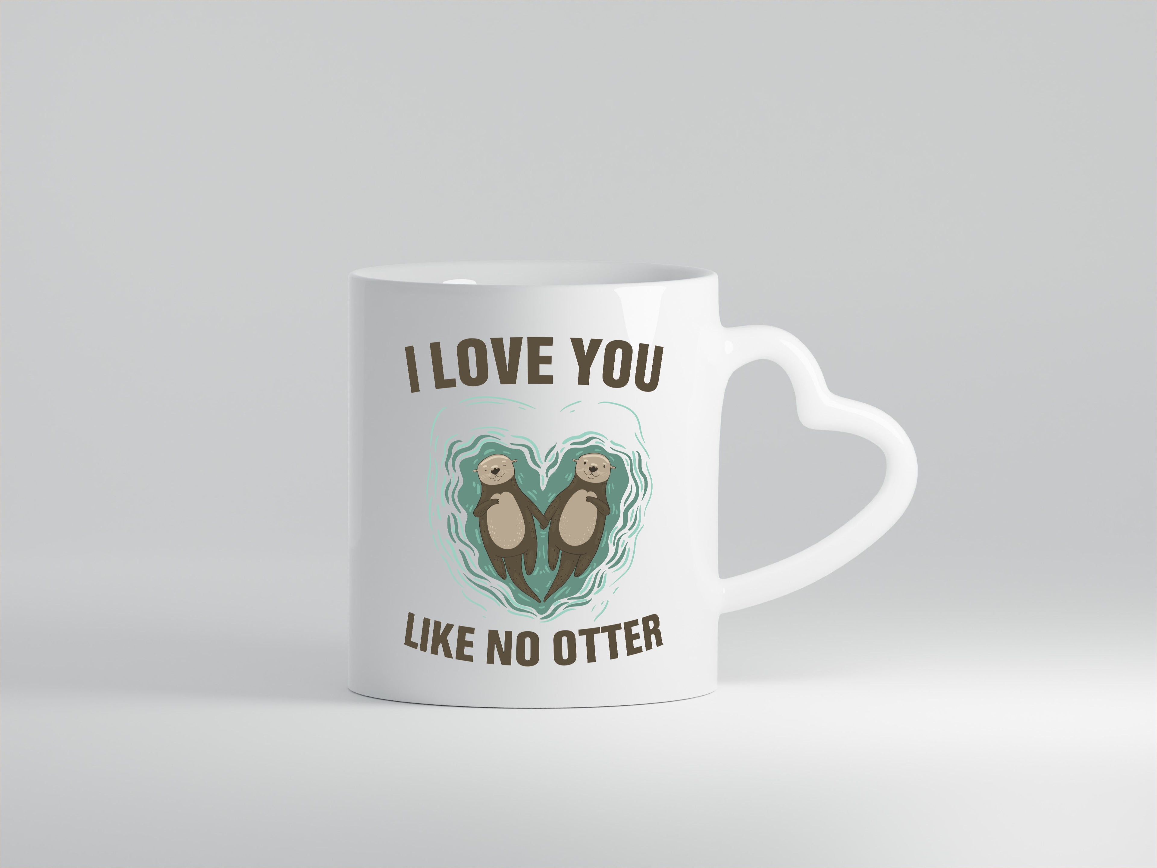 Like no Otter | Pärchen Tasse | Liebe | lustiger Spruch - Herzhenkel Tasse - Kaffeetasse / Geschenk / Familie