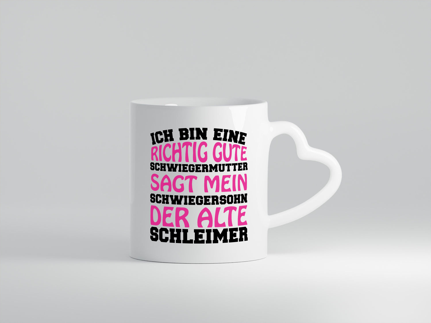 Gute Schwiegermutter - Herzhenkel Tasse - Kaffeetasse / Geschenk / Familie