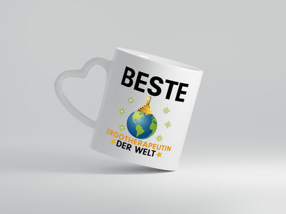 Welt Beste Ergotherapeutin | Ergotherapie - Herzhenkel Tasse - Kaffeetasse / Geschenk / Familie