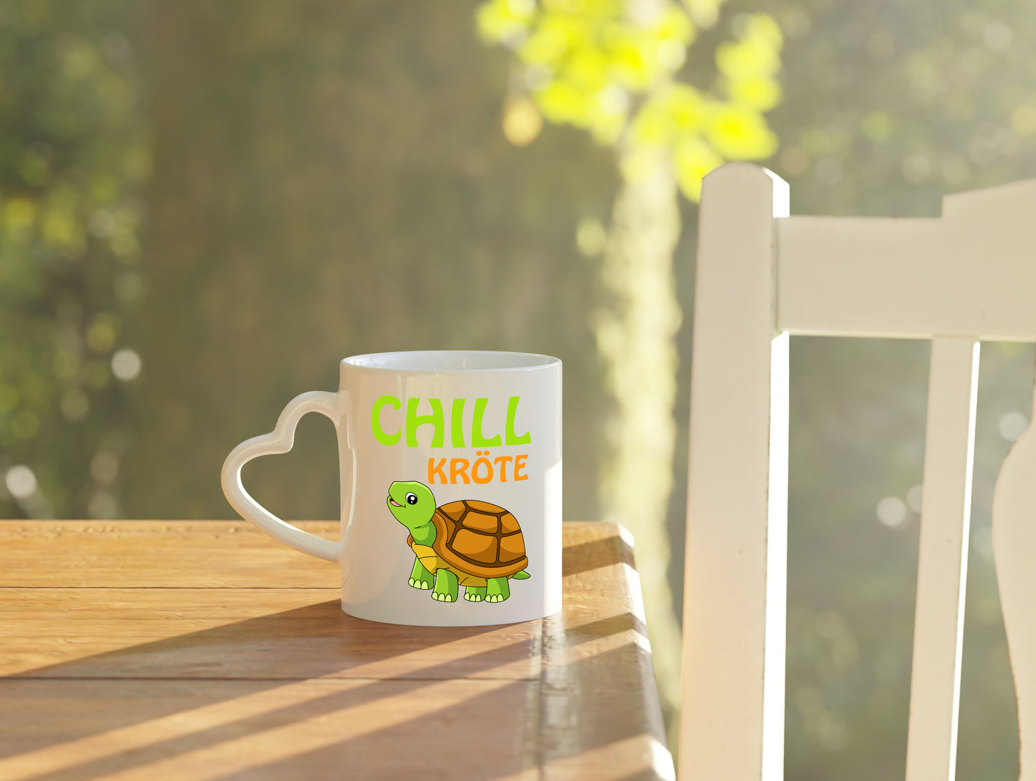 Chill Kröte | lustige Tasse | Spruch | Chillkröte - Herzhenkel Tasse - Kaffeetasse / Geschenk / Familie