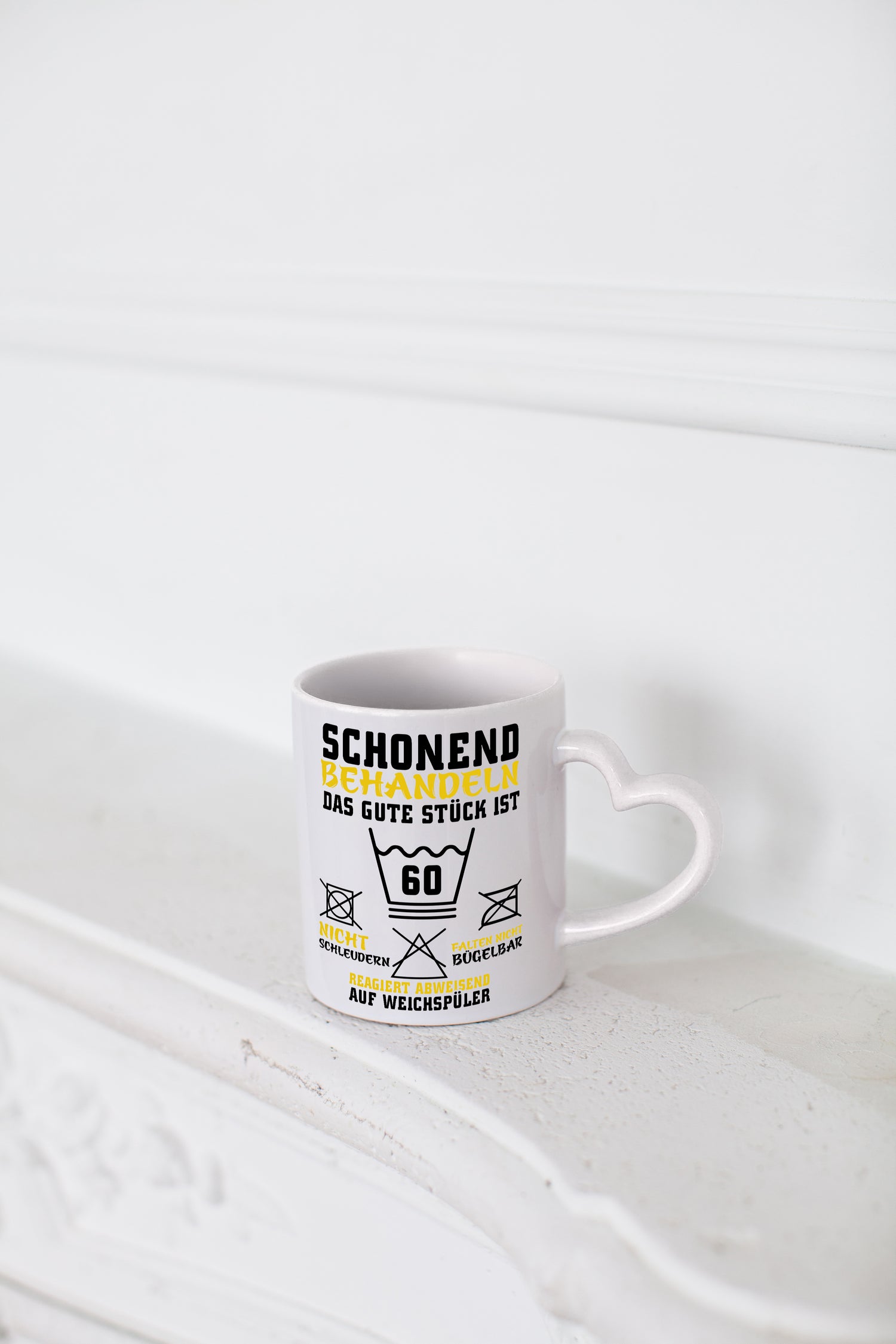 Schonen behandeln Wunschalter - Herzhenkel Tasse - Kaffeetasse / Geschenk / Familie