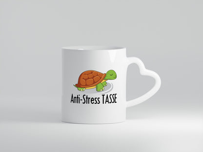 Anti Stress Schildkröte - Herzhenkel Tasse - Kaffeetasse / Geschenk / Familie