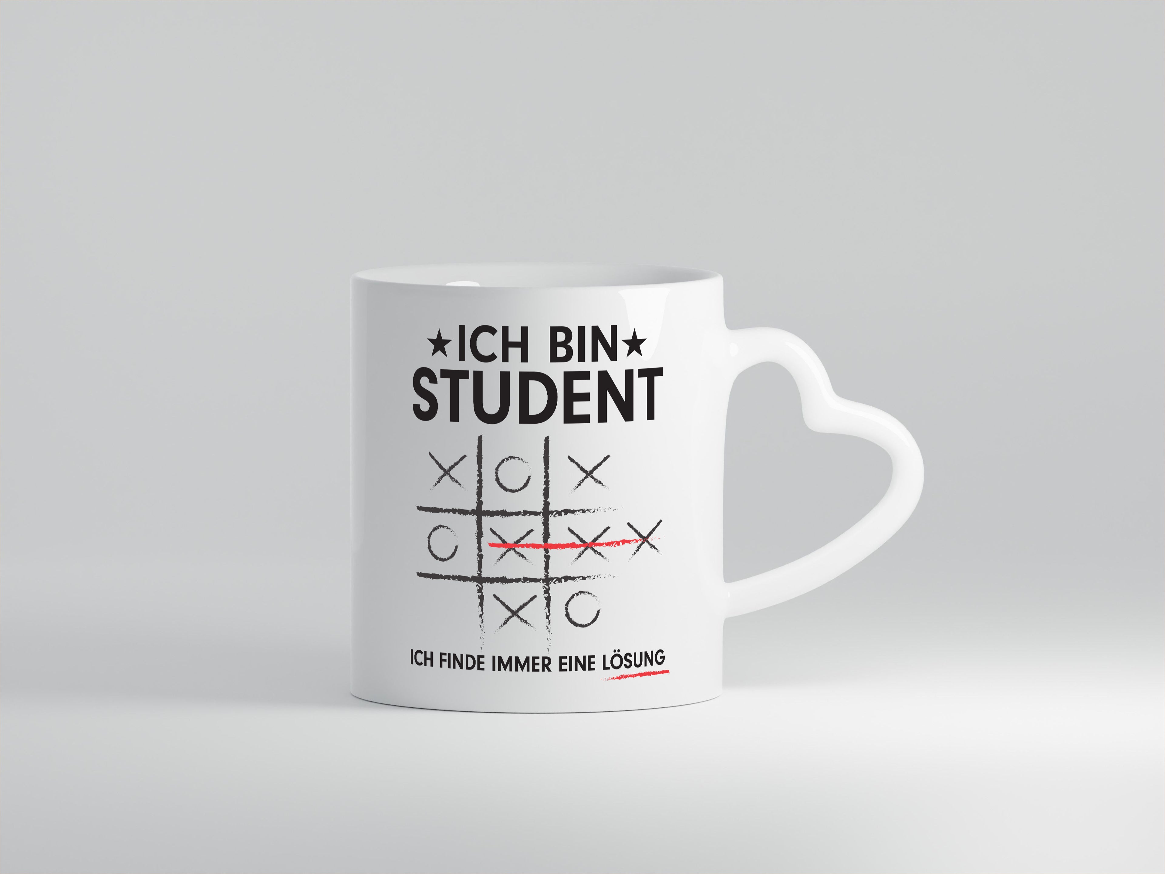 Löse Probleme: Student | Universität | Uni | Studium - Herzhenkel Tasse - Kaffeetasse / Geschenk / Familie
