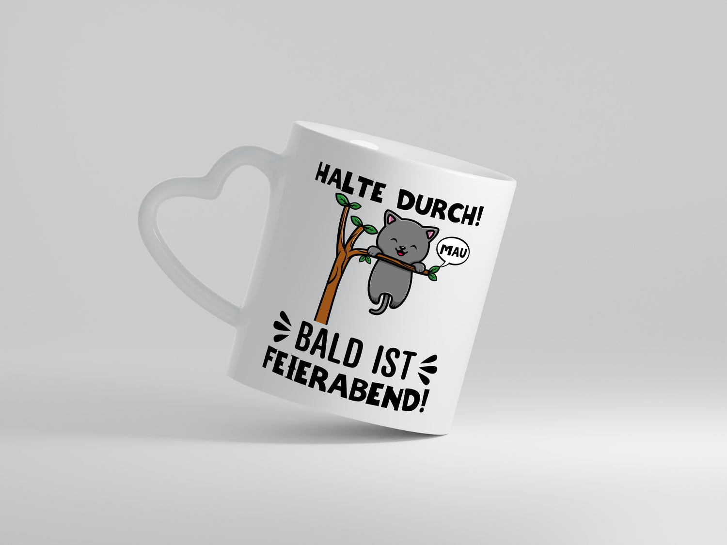 Feierabend! - Herzhenkel Tasse - Kaffeetasse / Geschenk / Familie