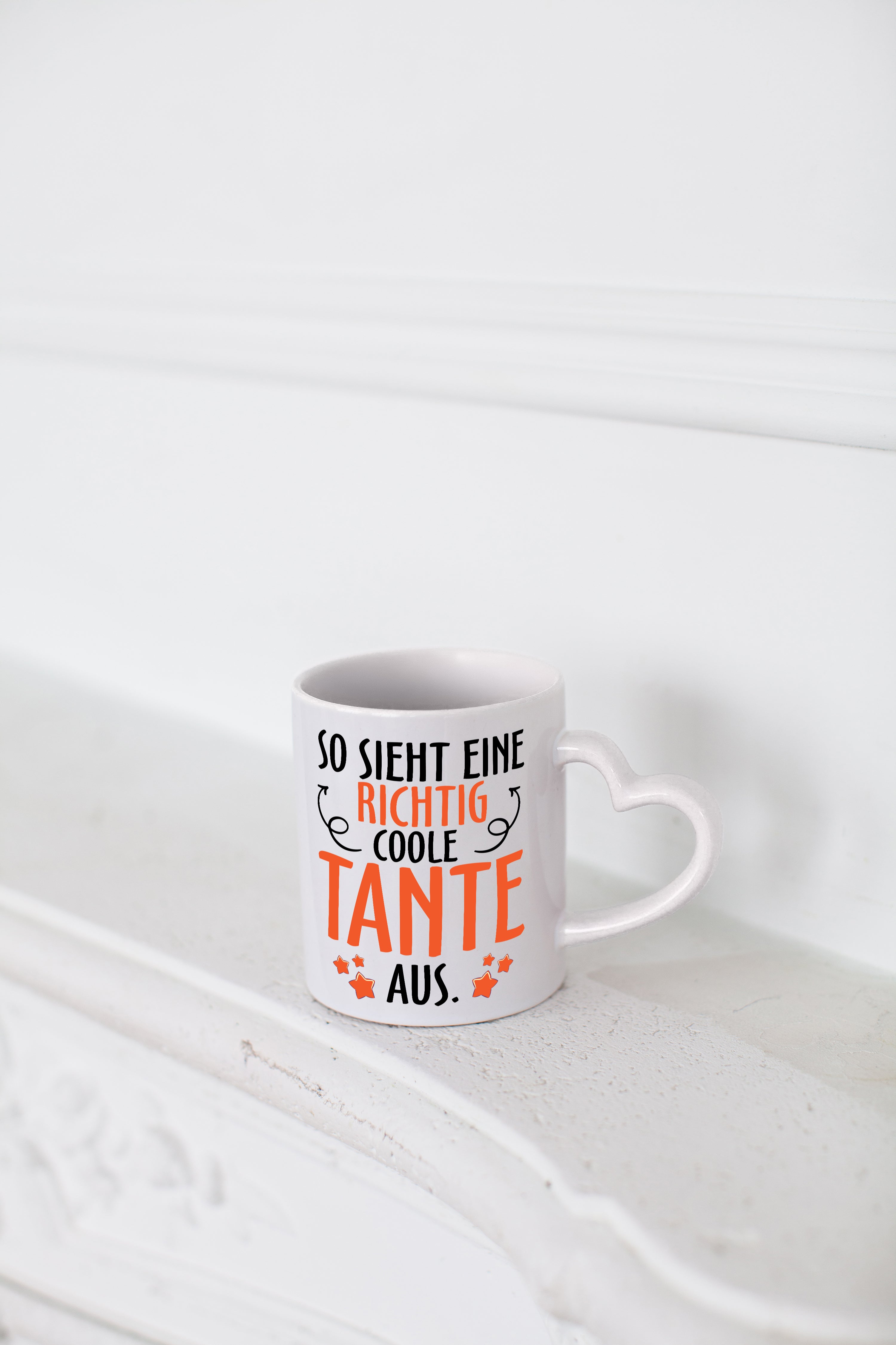 Coole Tante - Herzhenkel Tasse - Kaffeetasse / Geschenk / Familie