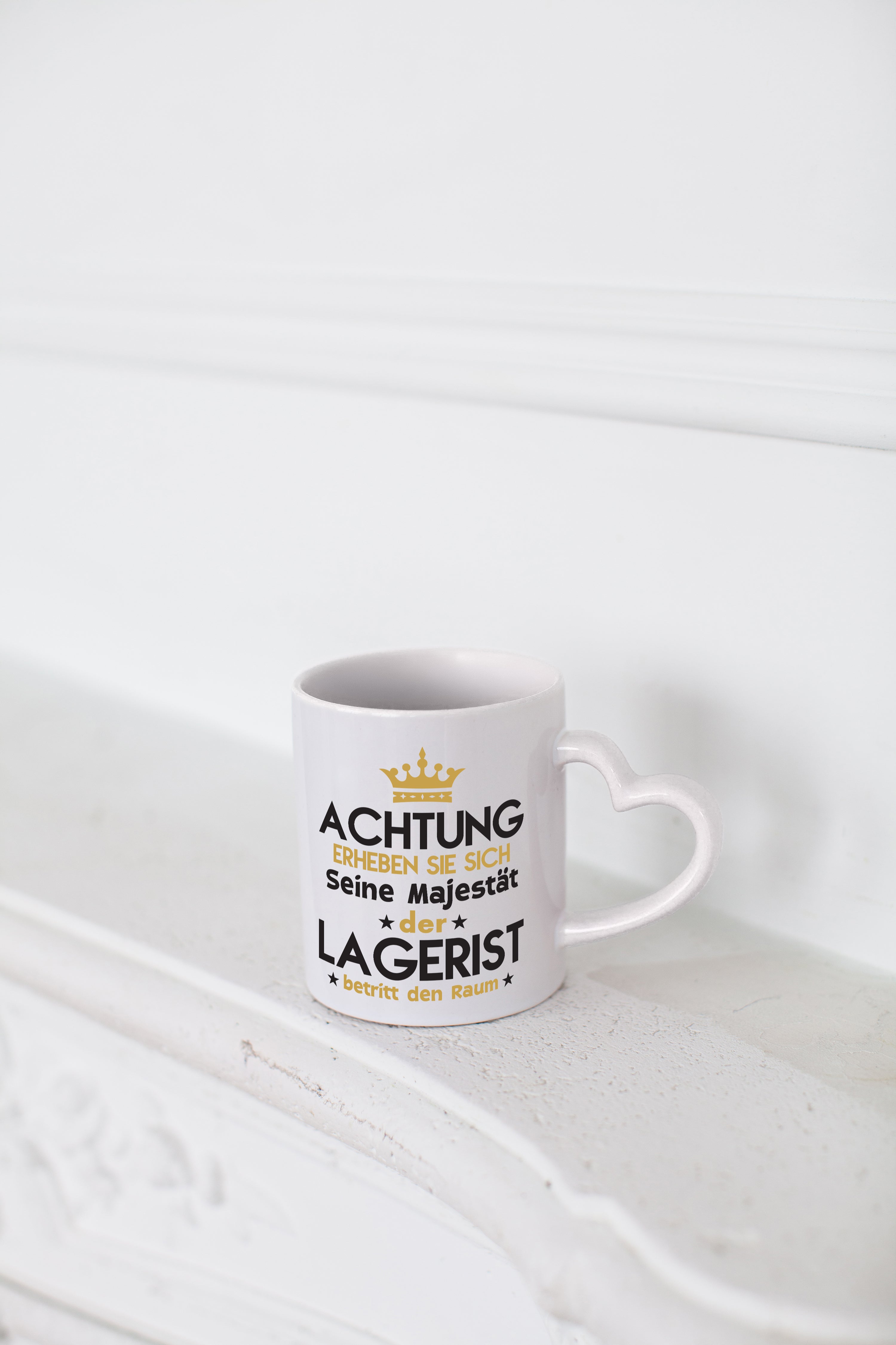 Seine Majestät Lagerist | Lageristen | Lager Arbeiter - Herzhenkel Tasse - Kaffeetasse / Geschenk / Familie