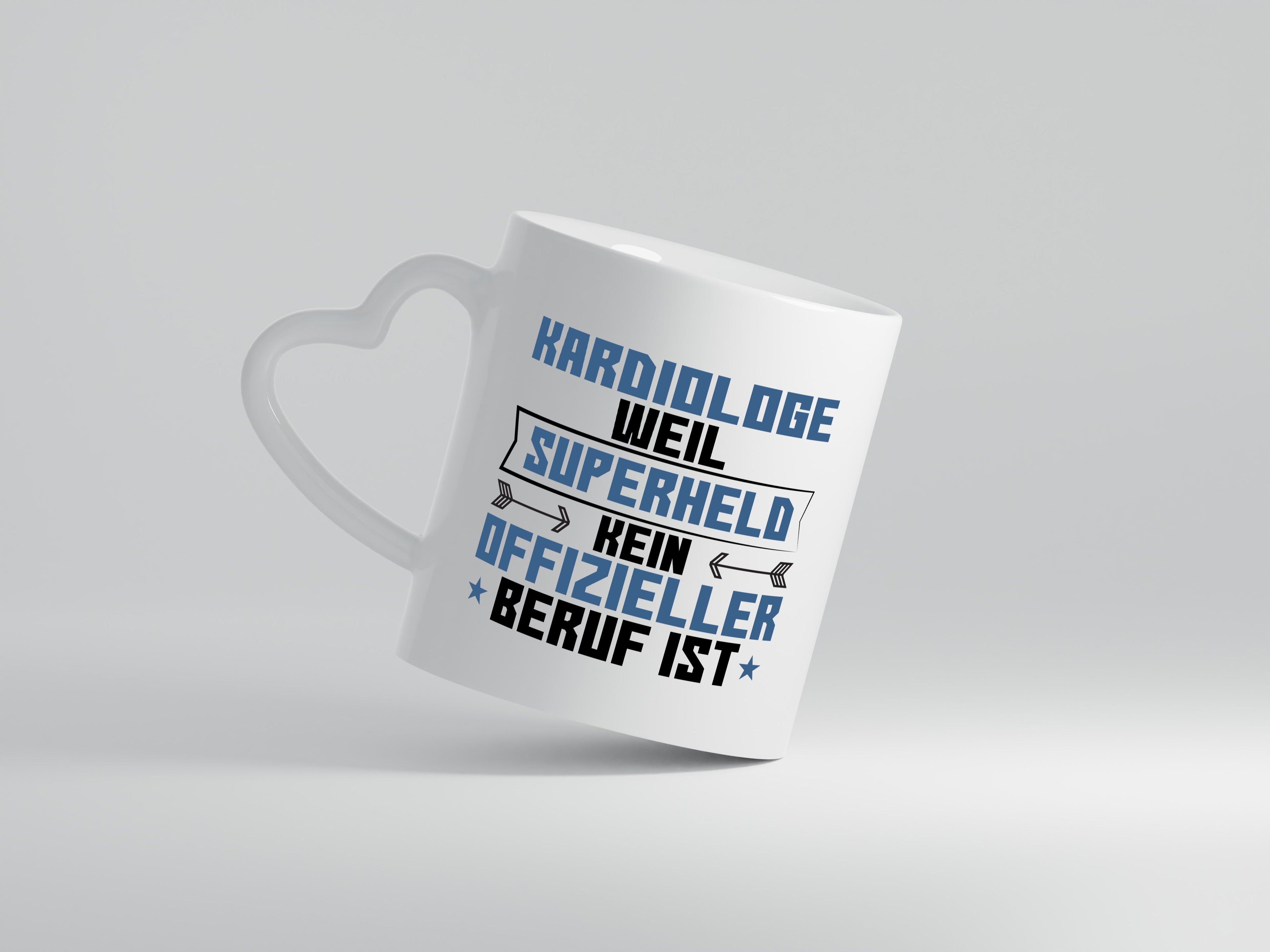 Superheld Kardiologe | Kardiologie - Herzhenkel Tasse - Kaffeetasse / Geschenk / Familie