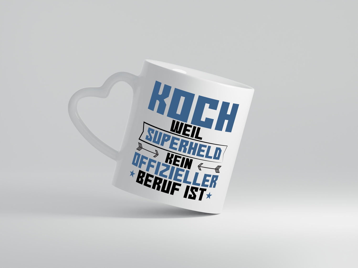 Superheld Koch | Chefkoch | Chefkoch - Herzhenkel Tasse - Kaffeetasse / Geschenk / Familie