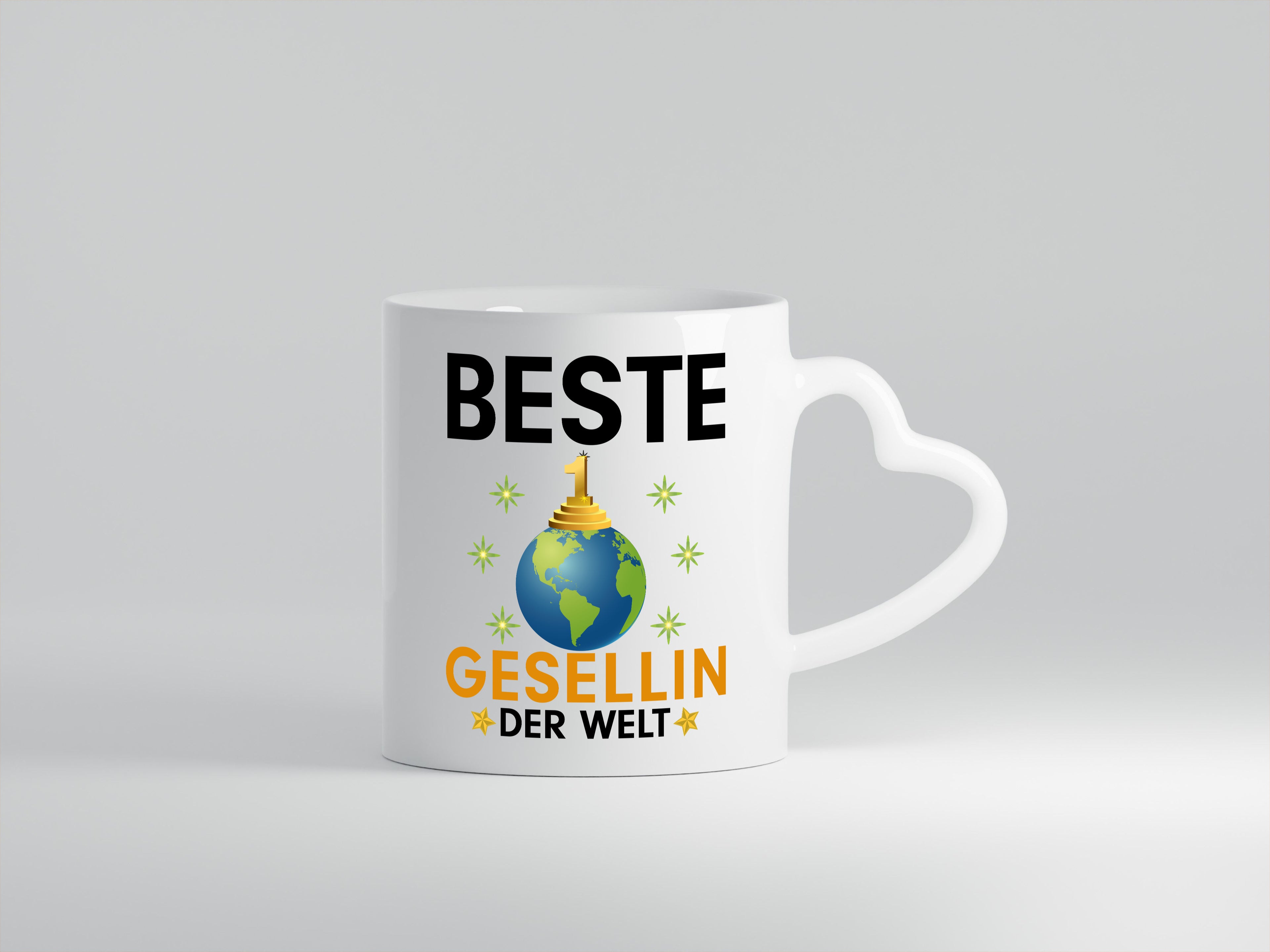 Welt Beste Gesellin | Handwerkerinnen - Herzhenkel Tasse - Kaffeetasse / Geschenk / Familie