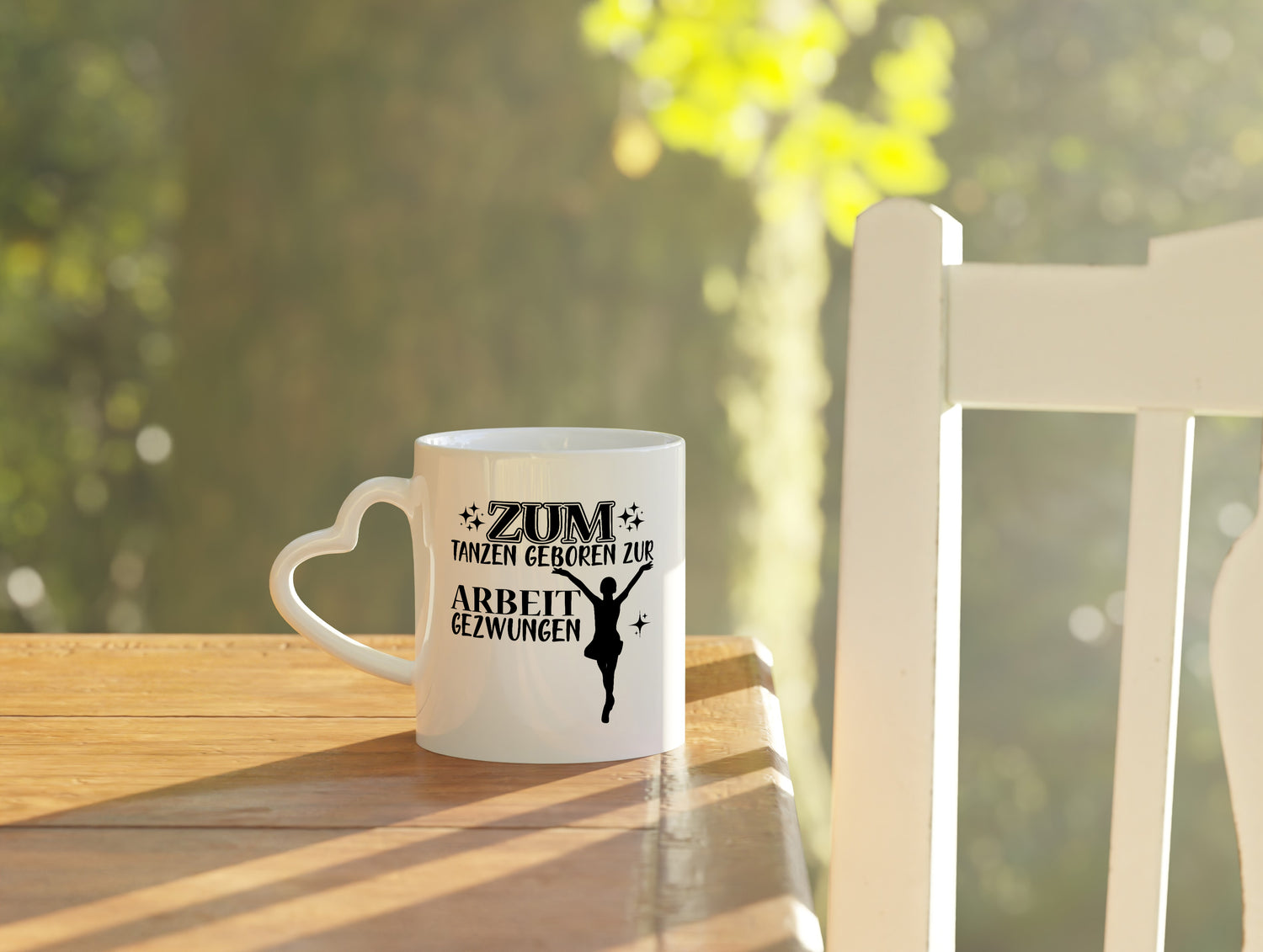 Zum Tanzen geboren | Tänzer Tasse | Arbeit Humor - Herzhenkel Tasse - Kaffeetasse / Geschenk / Familie