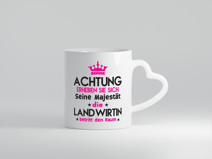 Seine Majestät Landwirtin| Bäuerin | Landwirtschaft - Herzhenkel Tasse - Kaffeetasse / Geschenk / Familie